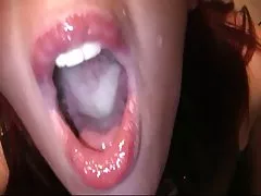 Cum svälja - utfodring av en äkta cumslut