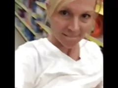 Sexig milf matbutik flash