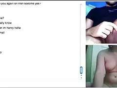 Omegle äventyr 4 - fasta bröst och hårborste i fitta