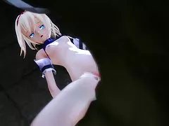 MMD sex - ödla monster attacker alice (touhou)