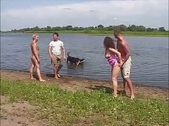 2 otäck tyska par gå hardcore på riverside