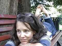 Franska barefeet hippy tjej