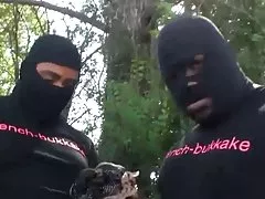 Sexig svart tonåring första gangbang