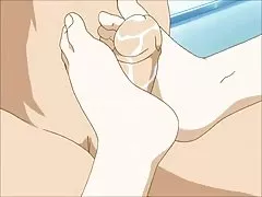 Långa femdom footjob scen från oskuld auktion - anime