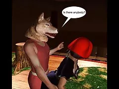 3D komiska: den lilla röda huvan